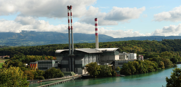 Photo de l'usine d’incinération et de valorisation des déchets des Cheneviers