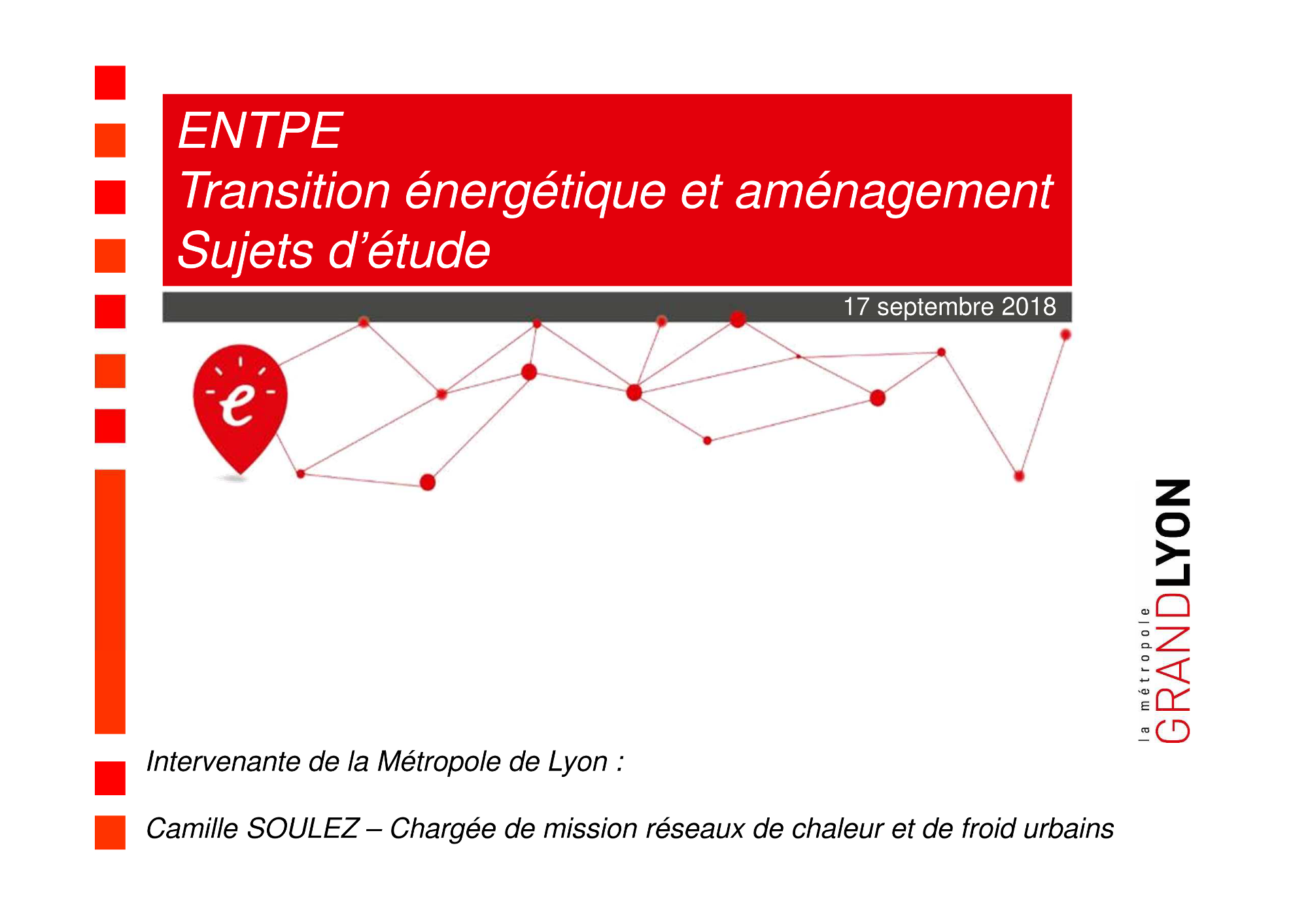 Page de titre du diaporama du Grand Lyon sur la transition énergétique