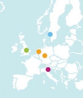 Villes partenaires du projet en Europe