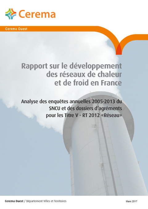 Page de garde du rapport sur le développement des RC/F en France