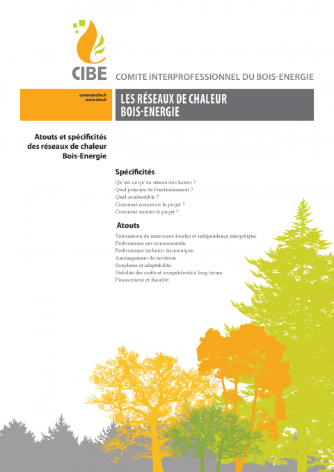 Page de garde de la plaquette CIBE « Les réseaux de chaleur Bois-Énergie »