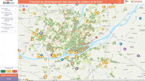 Capture écran cartographie EnRezo