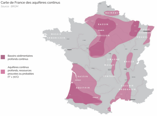Carte de France des aquifères continus